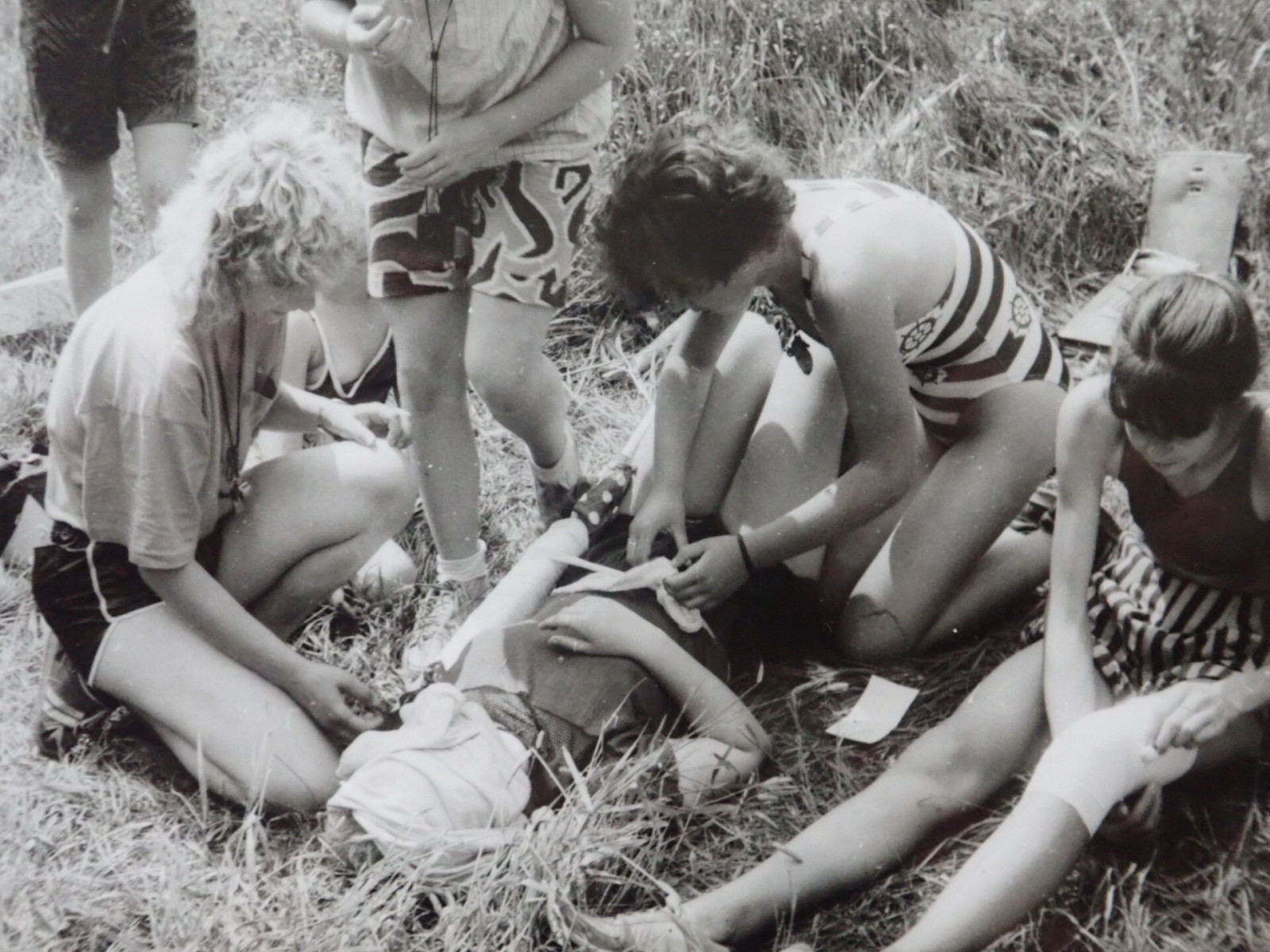 Letní tábor pro nové vůdce a rádce na ukončení vůdcovského a rádcovského kurzu Horní Žďár červenec 1990